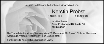 Anzeige von Kerstin Probst von MGO