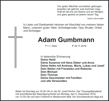 Anzeige von Adam Gumbmann von MGO