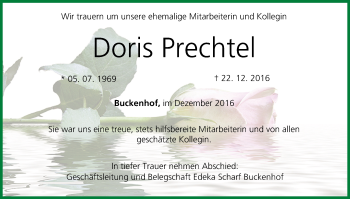 Anzeige von Doris Prechtel von MGO