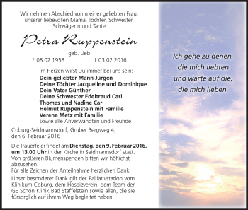 Anzeige von Petra Ruppenstein von MGO