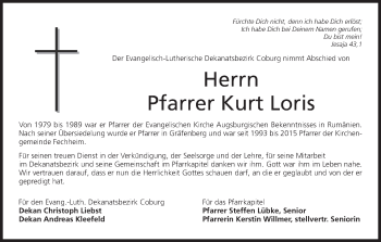 Anzeige von Kurt Loris von MGO