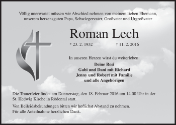 Anzeige von Roman Lech von MGO