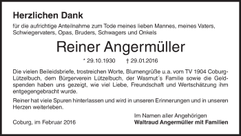 Anzeige von Reiner Angermüller von MGO