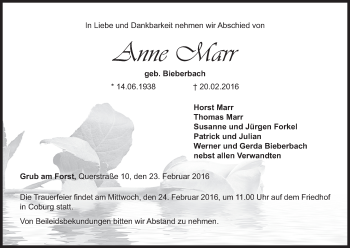Anzeige von Anne Marr von MGO