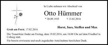 Anzeige von Otto Hümmer von MGO