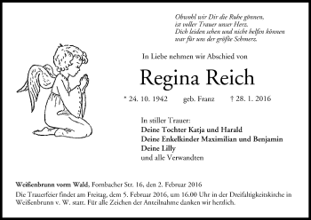 Anzeige von Regina Reich von MGO