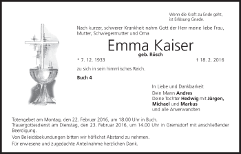 Anzeige von Emma Kaiser von MGO