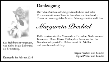 Anzeige von Margarete Prechtel von MGO