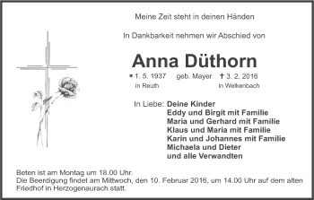 Anzeige von Anna Düthorn von MGO
