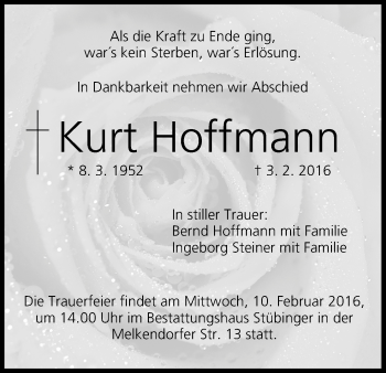Anzeige von Kurt Hoffmann von MGO