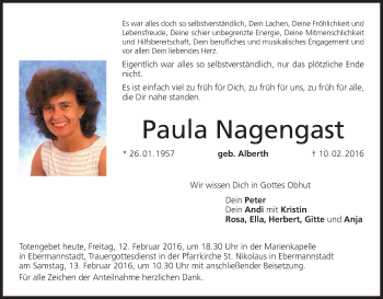 Anzeige von Paula Nagengast von MGO