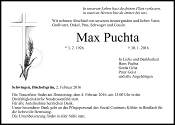 Anzeige von Max Puchta von MGO