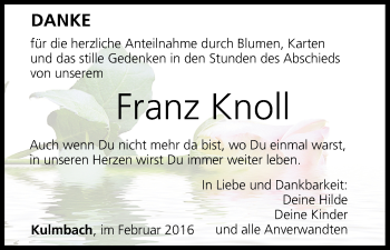 Anzeige von Franz Knoll von MGO
