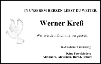 Anzeige von Werner Kreß von MGO