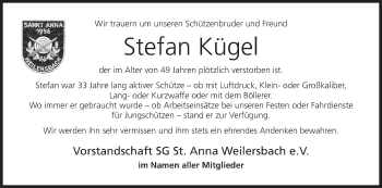 Anzeige von Stefan Kügel von MGO