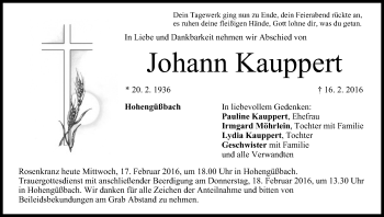Anzeige von Johann Kauppert von MGO