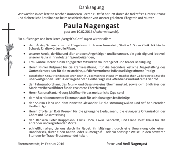 Anzeige von Paula Nagengast von MGO