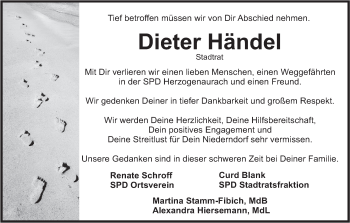Anzeige von Dieter Händel von MGO