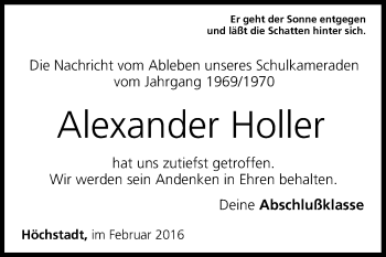 Anzeige von Alexander Holler von MGO