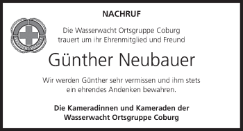 Anzeige von Günther Neubauer von MGO