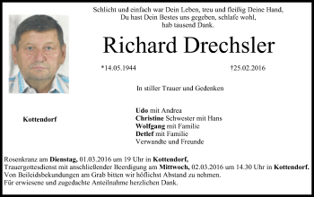 Anzeige von Richard Drechsler von MGO