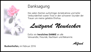 Anzeige von Luitgard Neudecker von MGO