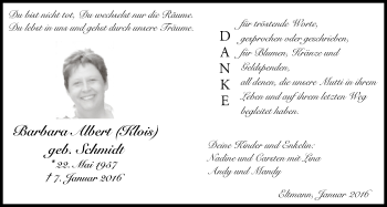 Anzeige von Barbara Albert von MGO