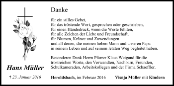 Anzeige von Hans Müller von MGO