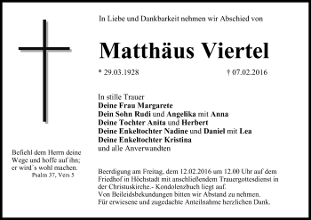 Anzeige von Matthäus Viertel von MGO