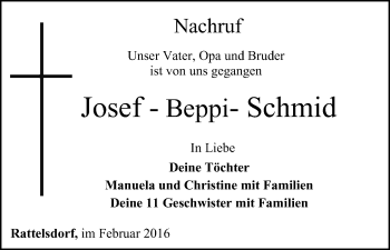 Anzeige von Josef Schmid von MGO