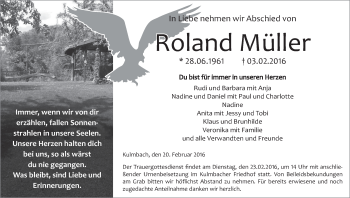 Anzeige von Roland Müller von MGO