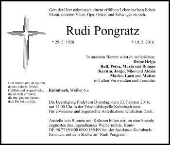 Anzeige von Rudi Pongartz von MGO