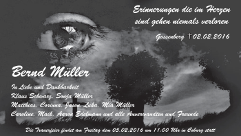 Anzeige von Bernd Müller von MGO