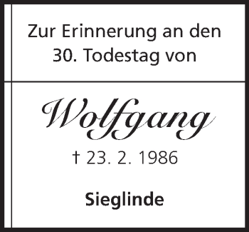 Anzeige von Wolfgang  von MGO