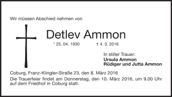 Anzeige von Detlev Ammon von MGO