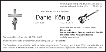 Anzeige von Daniel König von MGO
