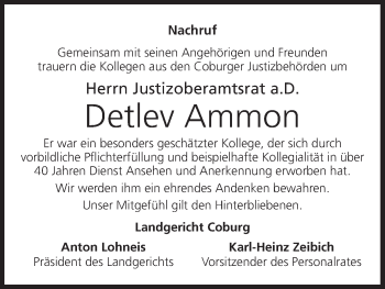 Anzeige von Detlev Ammon von MGO