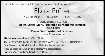 Anzeige von Elvira Prüfer von MGO