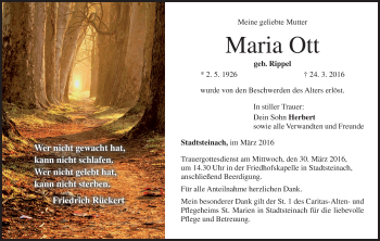 Anzeige von Maria Ott von MGO