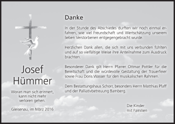 Anzeige von Josef Hümmer von MGO