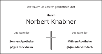 Anzeige von Norbert Knabner von MGO