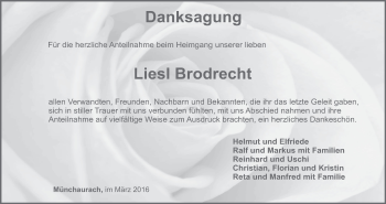Anzeige von Liesl Brodrecht von MGO