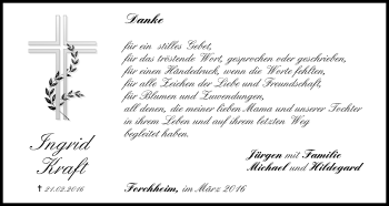 Anzeige von Ingrid Kraft von MGO