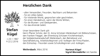 Anzeige von Stefan Kügel von MGO