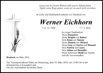 Anzeige von Werner Eichhorn von MGO