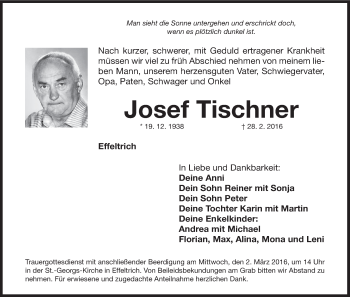 Anzeige von Josef Tischner von MGO
