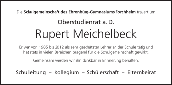 Anzeige von Rupert Meichelbeck von MGO