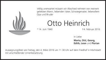 Anzeige von Otto Heinrich von MGO