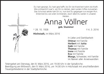 Anzeige von Anna Völlner von MGO