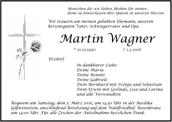 Anzeige von Martin Wagner von MGO